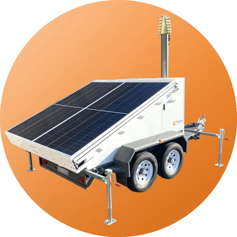 a picture of a heavy duty solar powered telco trailer