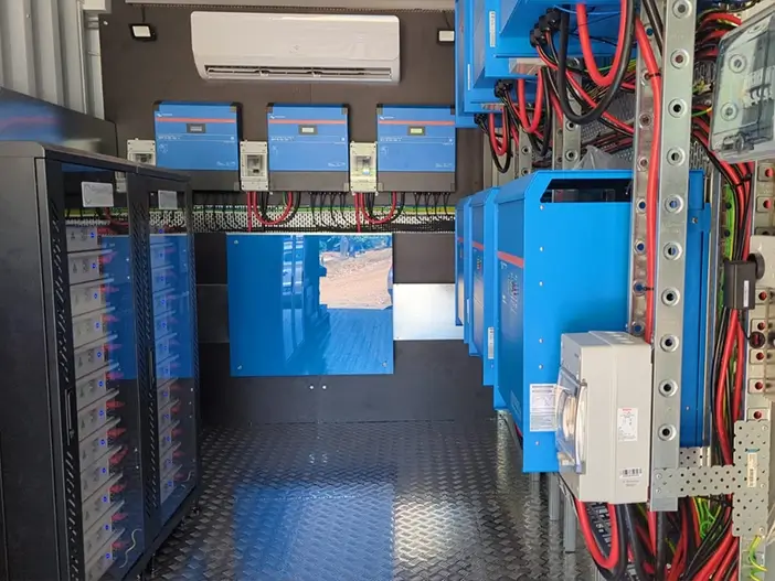 A 90kva three phase offrgid solar container