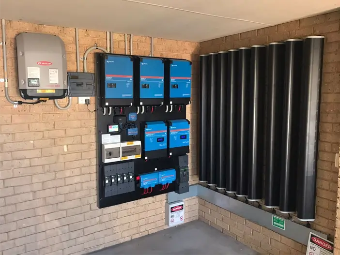 solar power backup system mounted in a garage and who gave us multiple testimonials