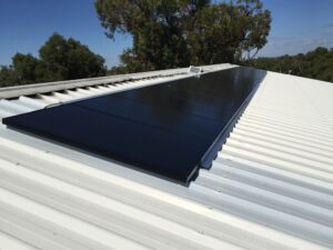 solar panels on a roof