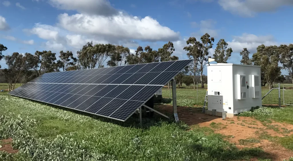 an off grid solar system in the wheatbelt of western australia built by positive off-grid solutions