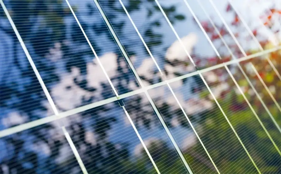 close up of a solar panel