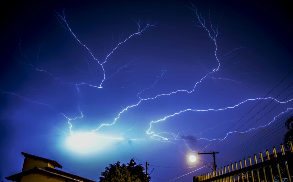 lightning and thunder which is sure to cause a power blackout